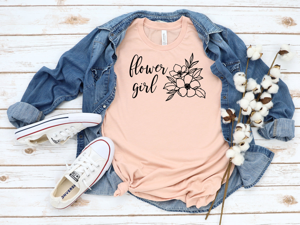 Flower girl screen print transfer