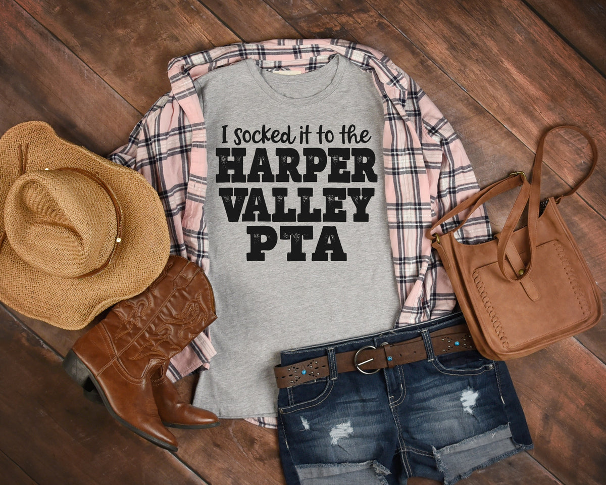 I socked it to the Harper Valley PTA screen print transfer