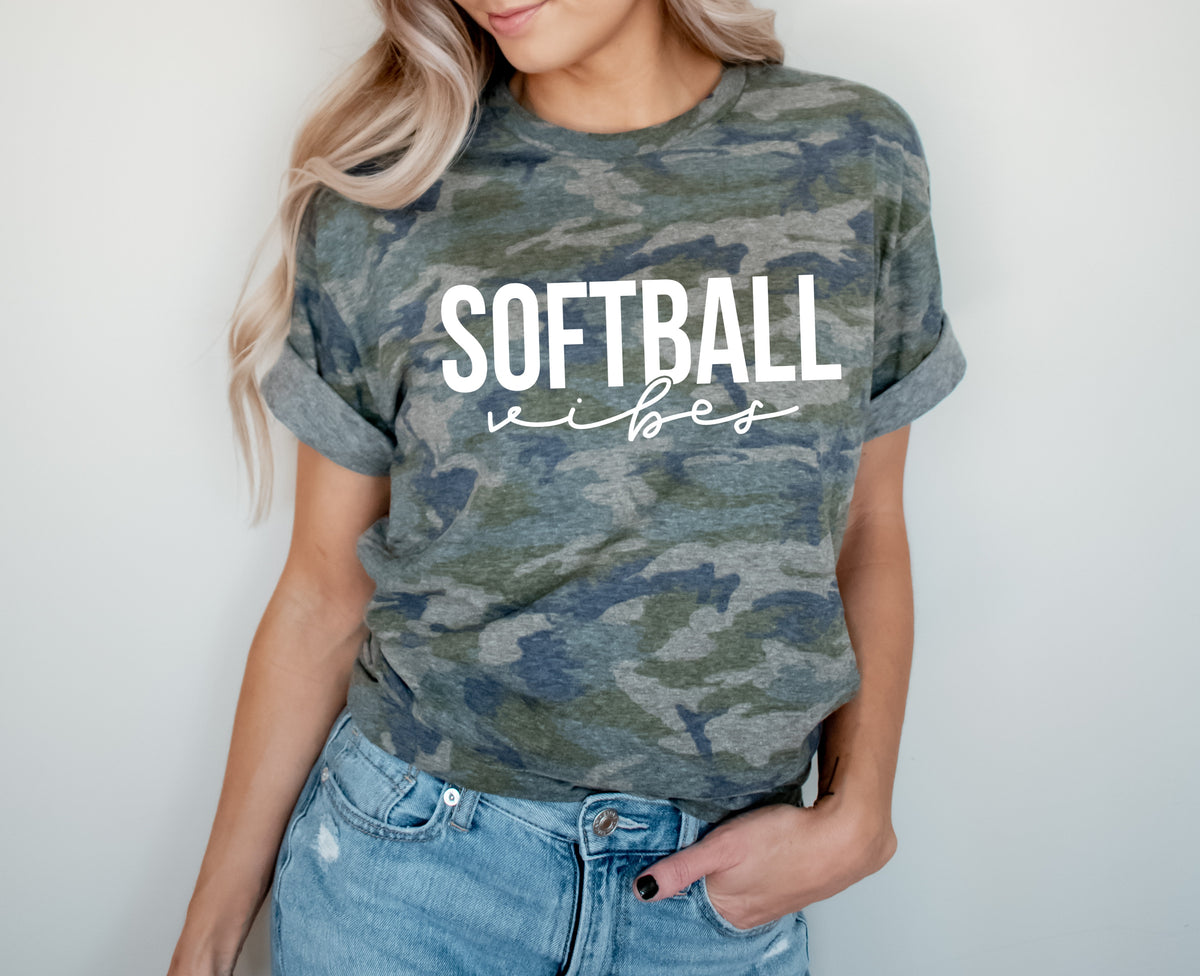 Softball vibes screen print transfer