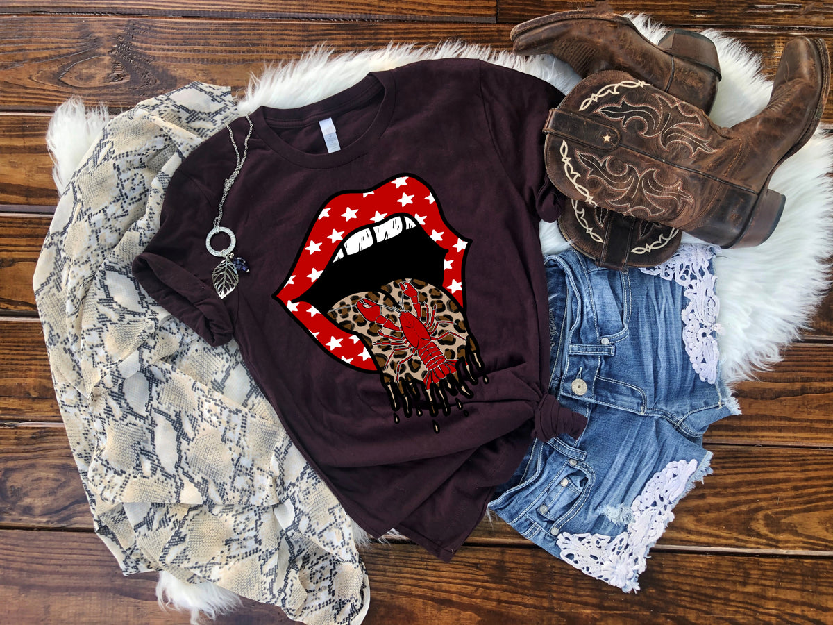 Crawfish tongue HIGH HEAT screen print transfer