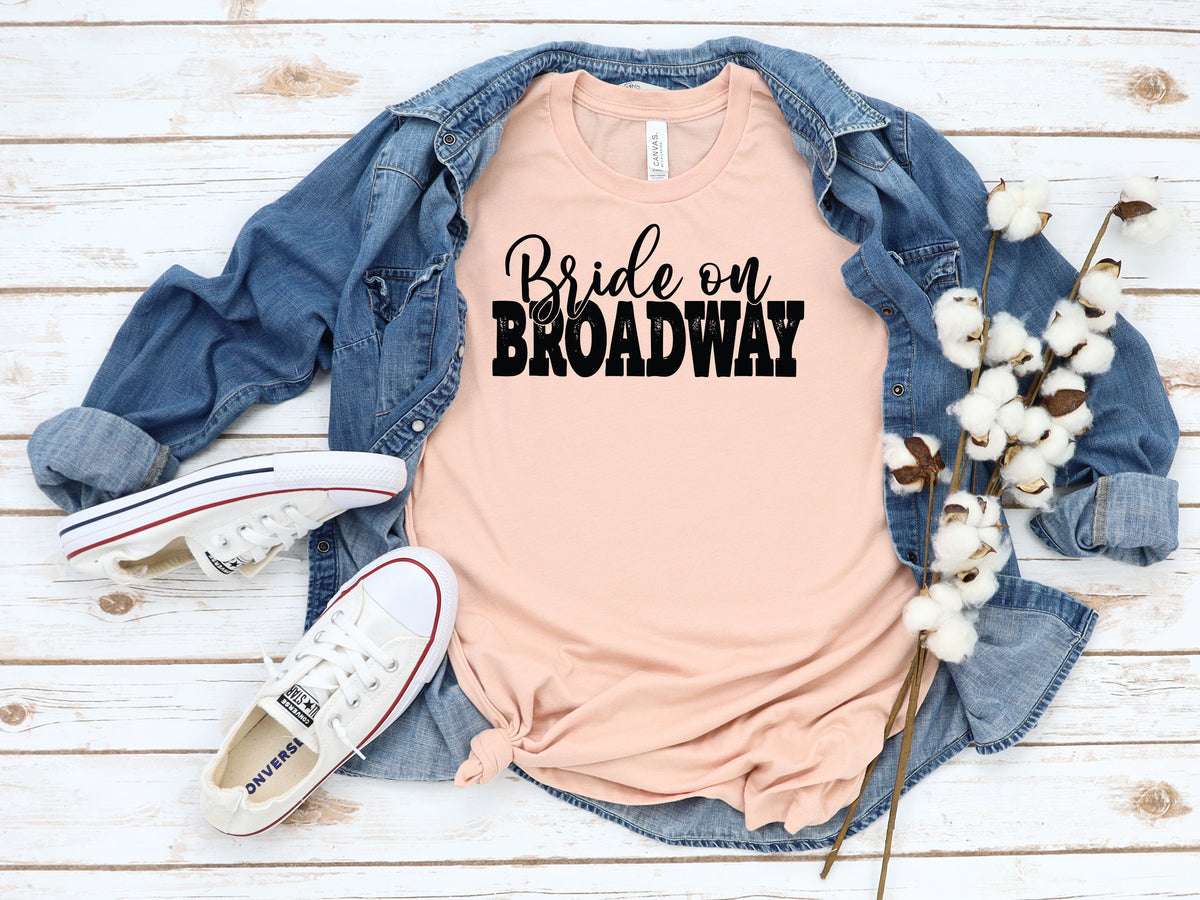 Bride on Broadway screen print transfer