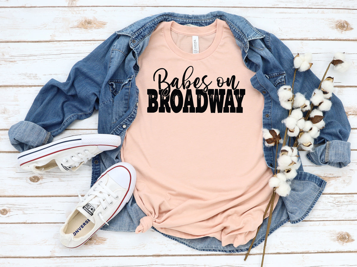 Babes on Broadway screen print transfer