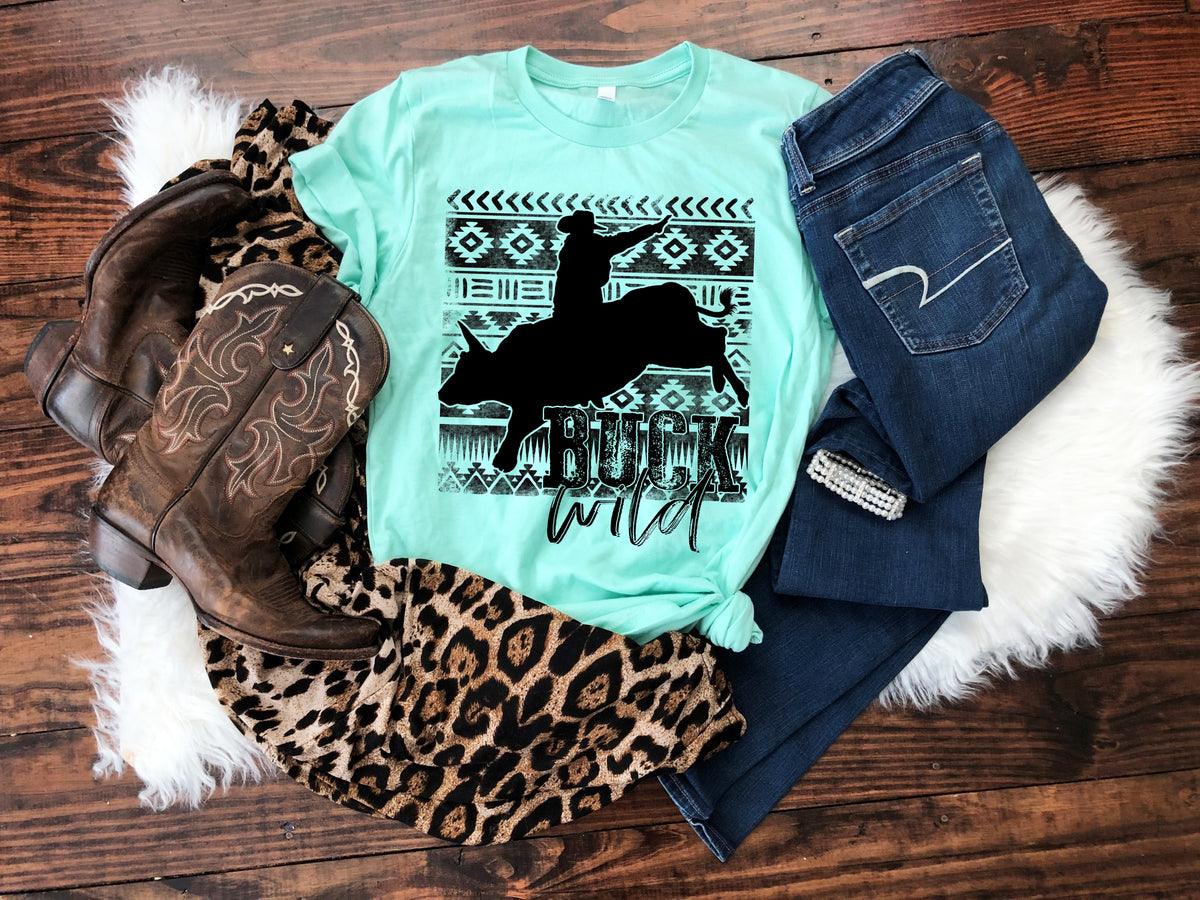 Buck wild (rodeo) screen print transfer