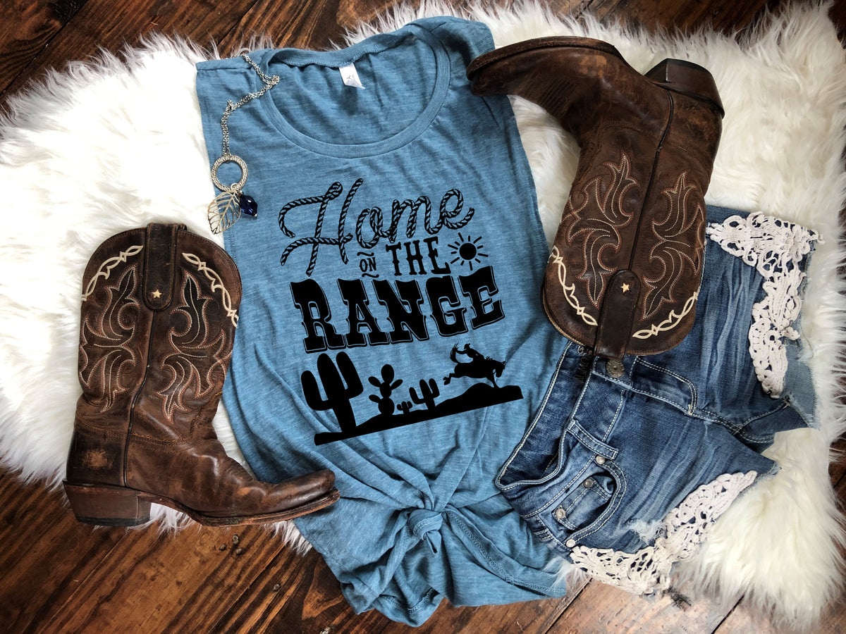 BLACK Home on the range screen print transfer