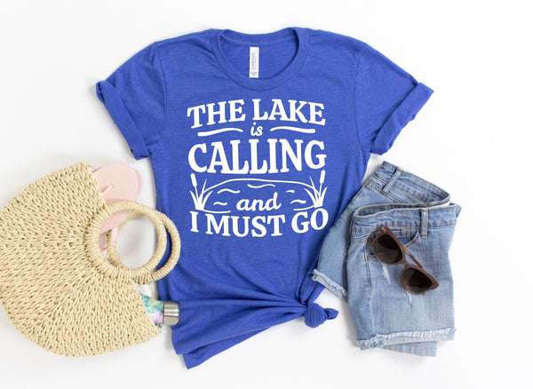 The lake is calling and I must go screen print transfer