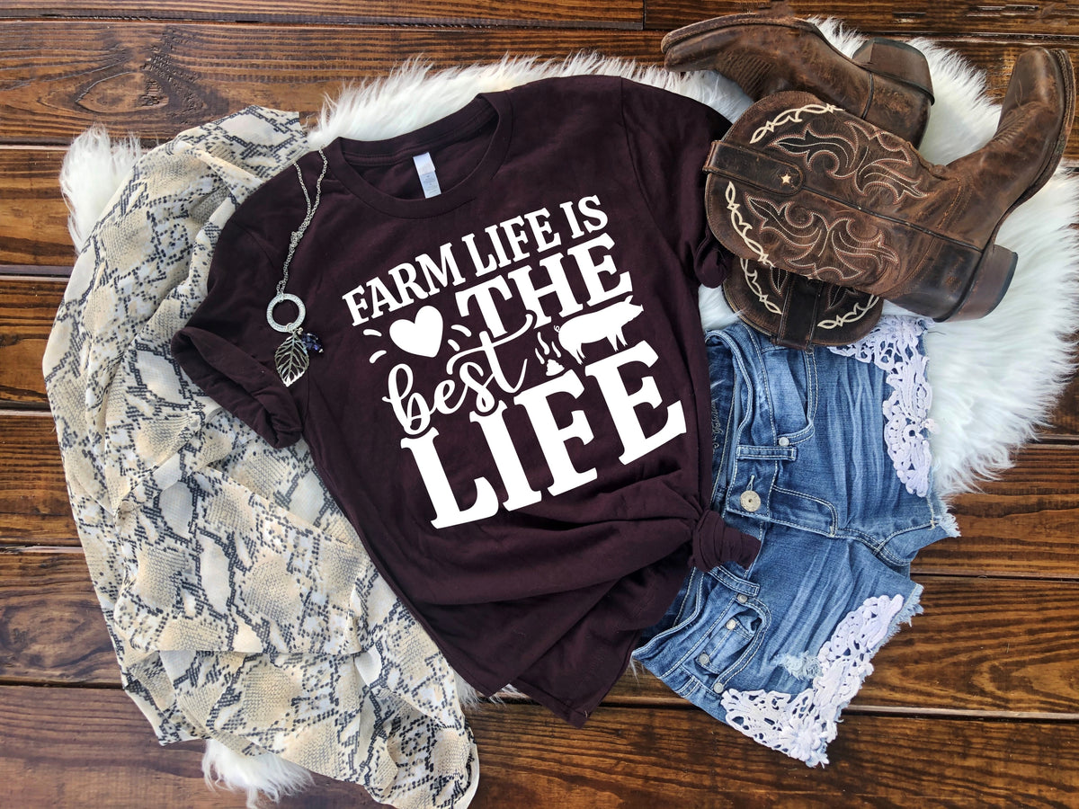 Farm life is the best life screen print transfer