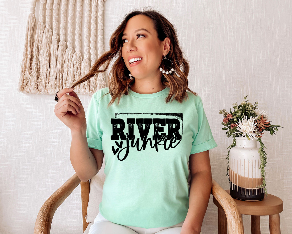 River junkie screen print transfer