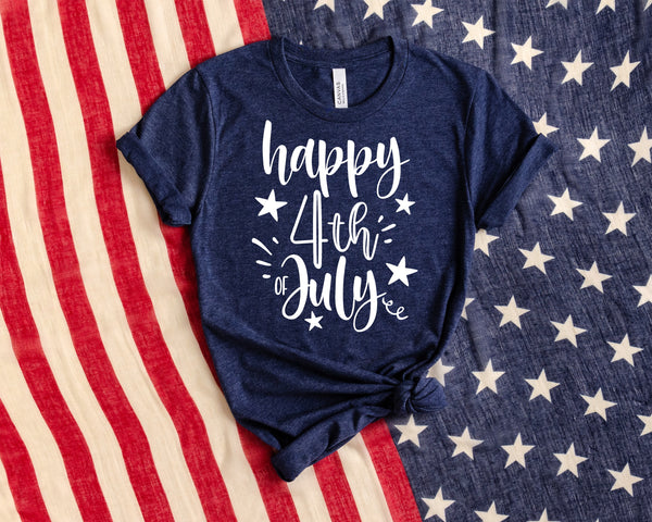 Happy 4th of July screen print transfer