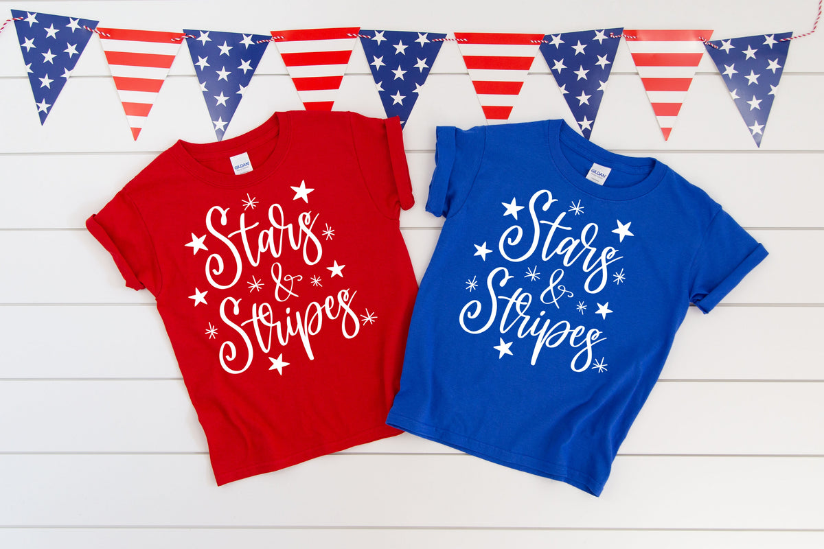 YOUTH Stars & stripes screen print transfer