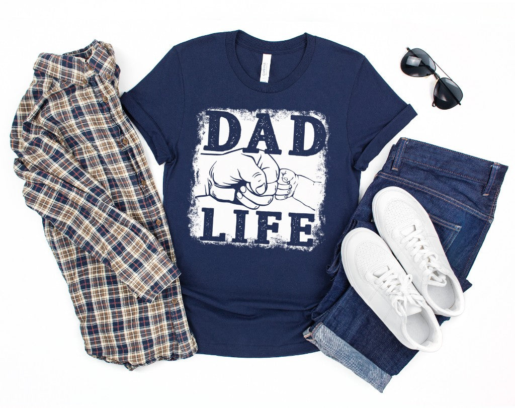 Dad life fist bump screen print transfer