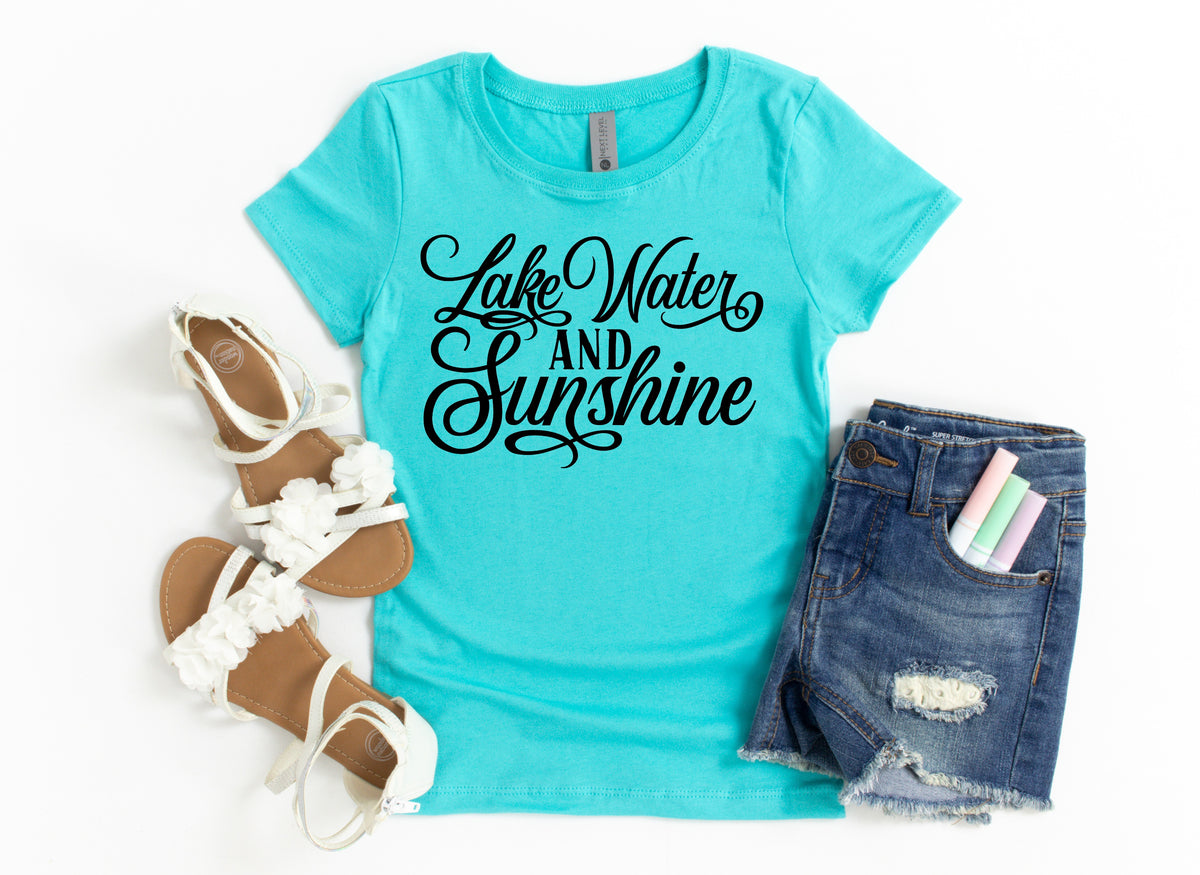 Lake water and sunshine screen print transfer