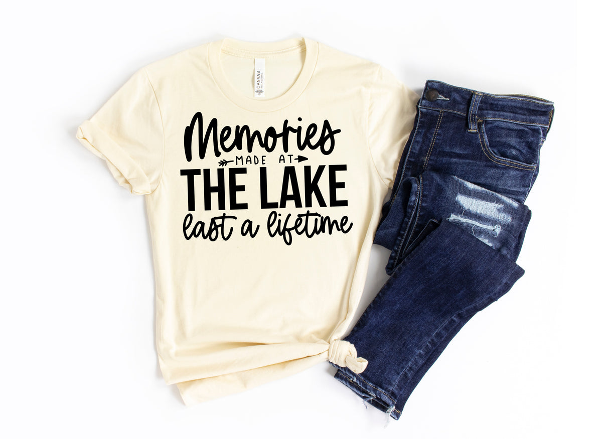 Memories at the lake last a lifetime screen print transfer