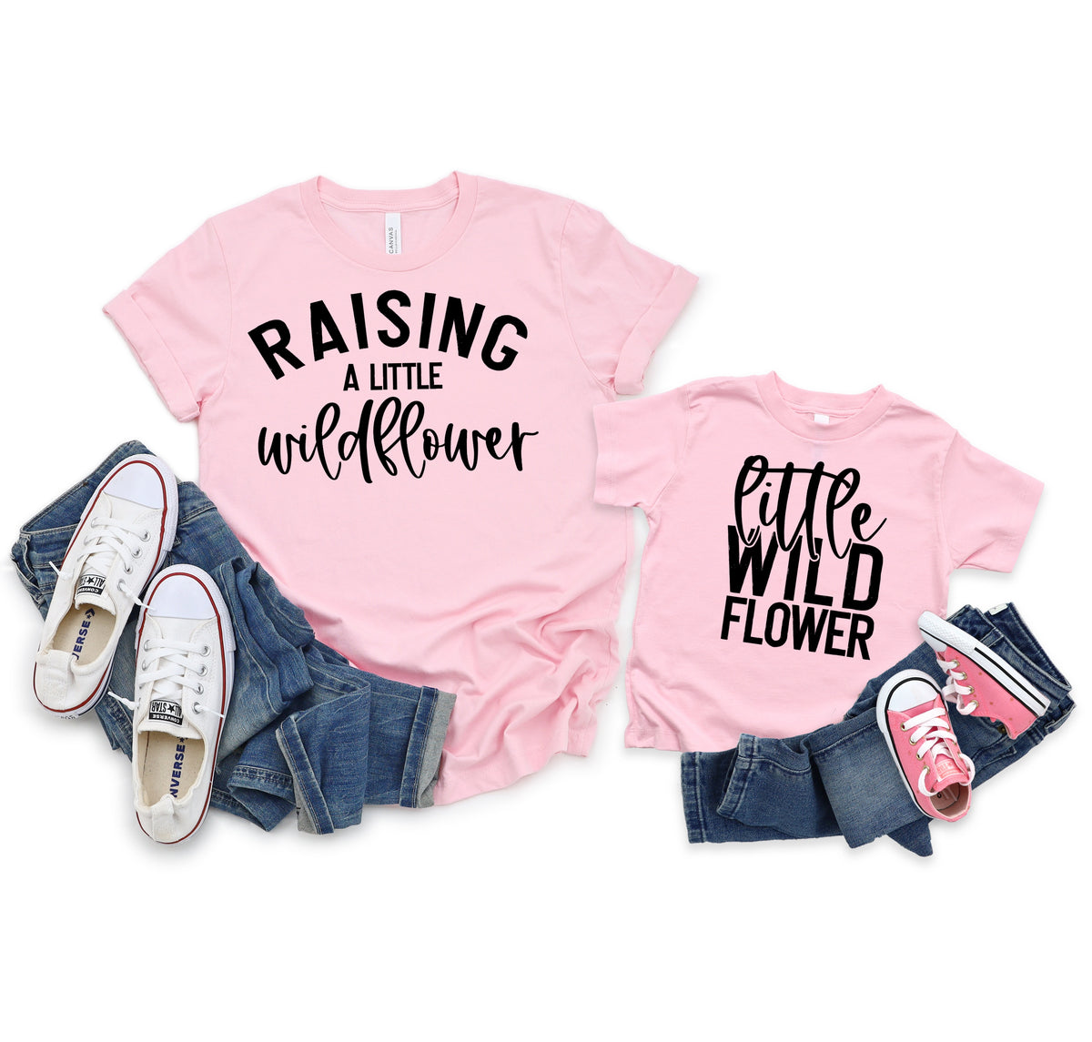 ADULT Raising a little wildflower screen print transfer