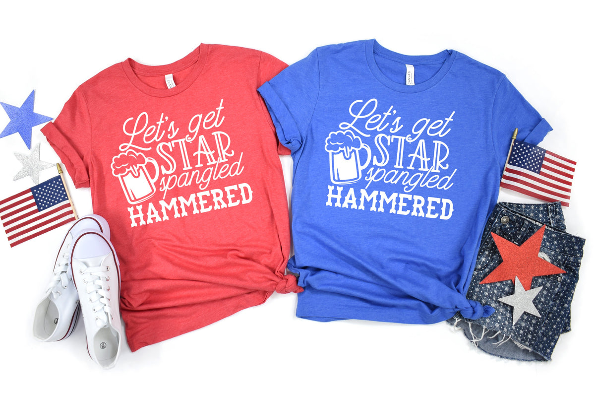 Let's get star spangled hammered screen print transfer