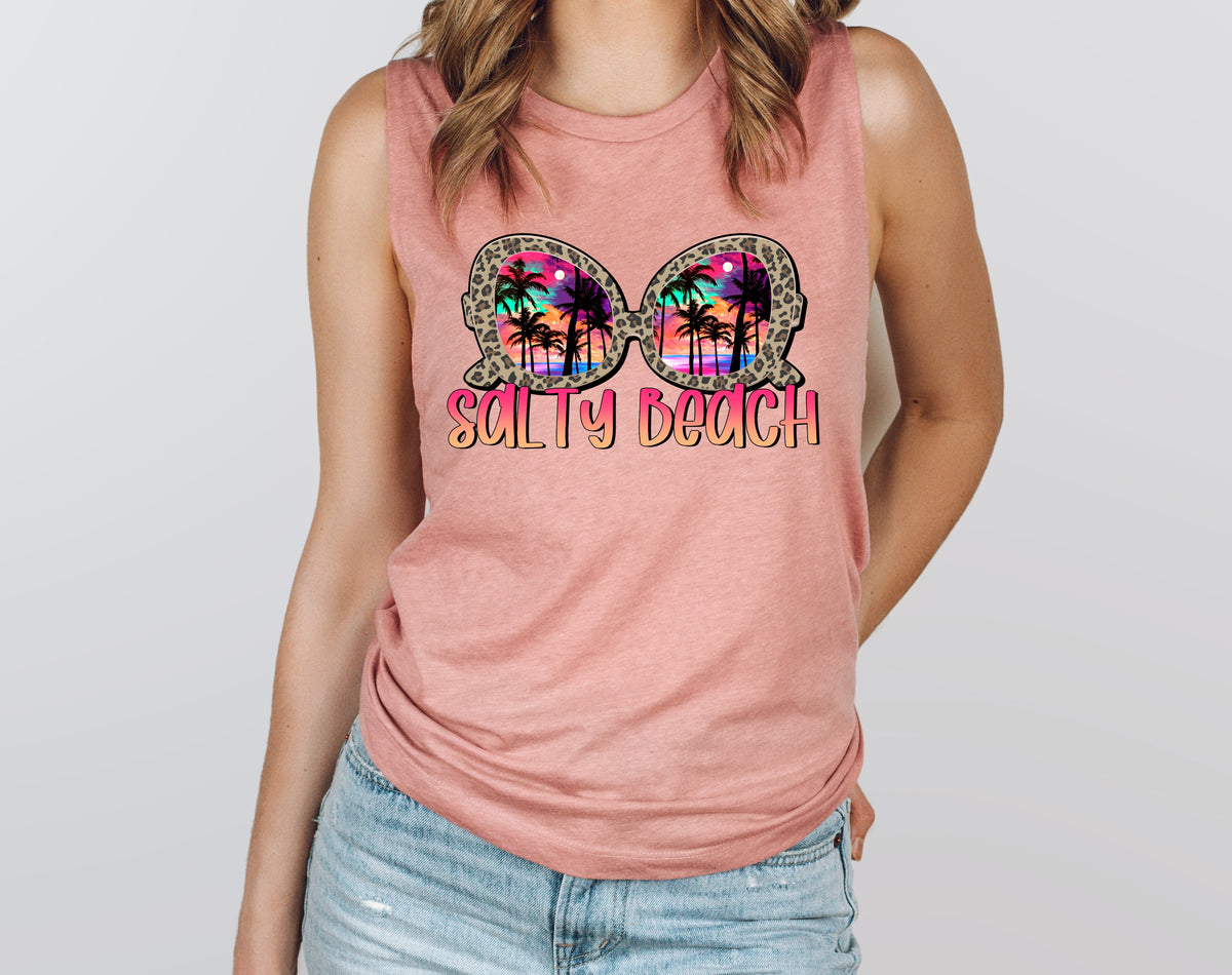 Salty beach HIGH HEAT screen print transfer