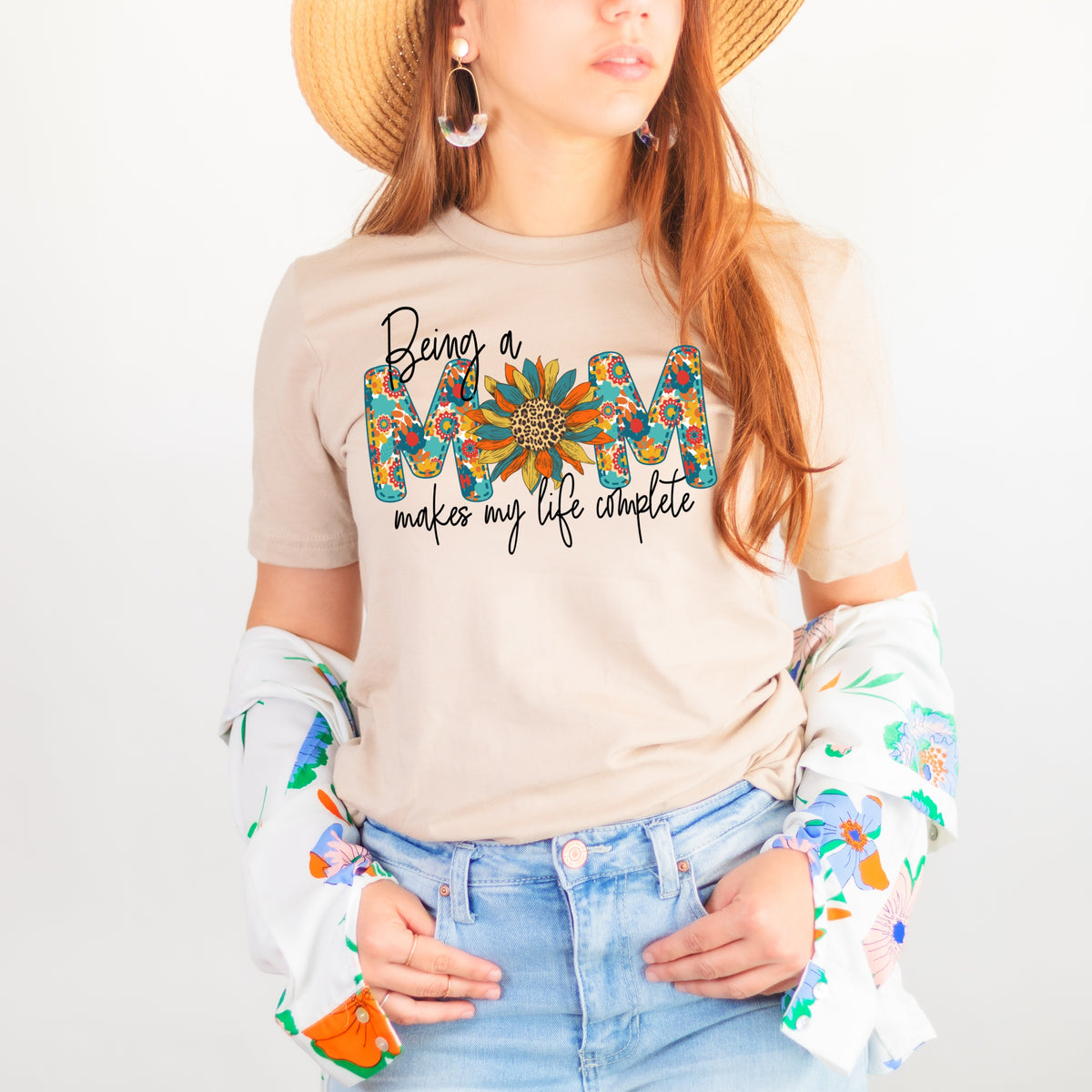 Being a mom makes my life complete HIGH HEAT screen print transfer