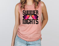 Summer nights (shades) HIGH HEAT screen print transfer
