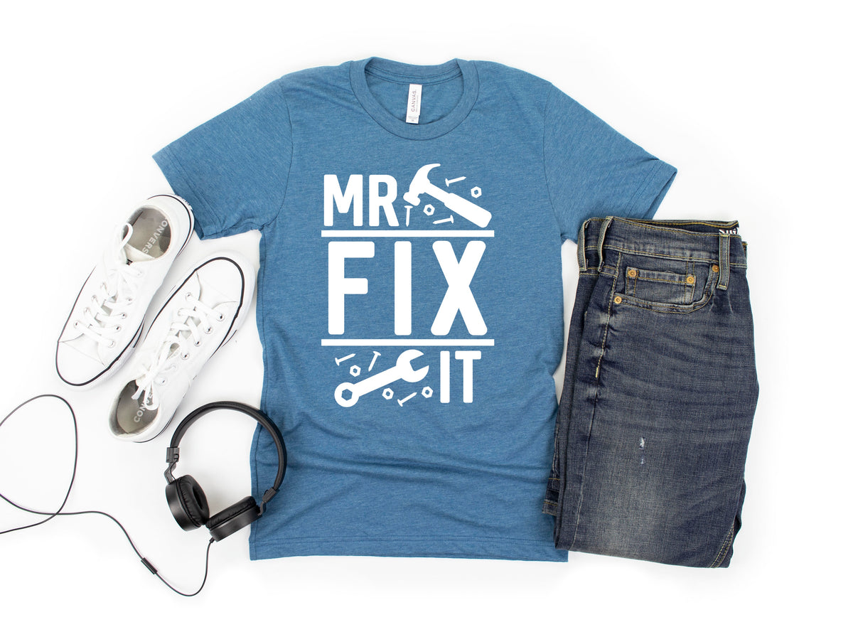 ADULT Mr fix if 9" wide screen print transfer