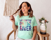 Life is better on the river HIGH HEAT screen print transfer