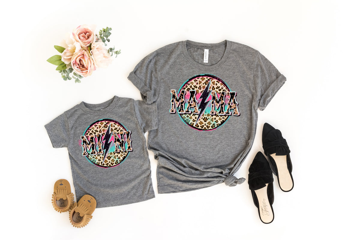 YOUTH MINI lightning bolt with leopard HIGH HEAT 112009 screen print transfer