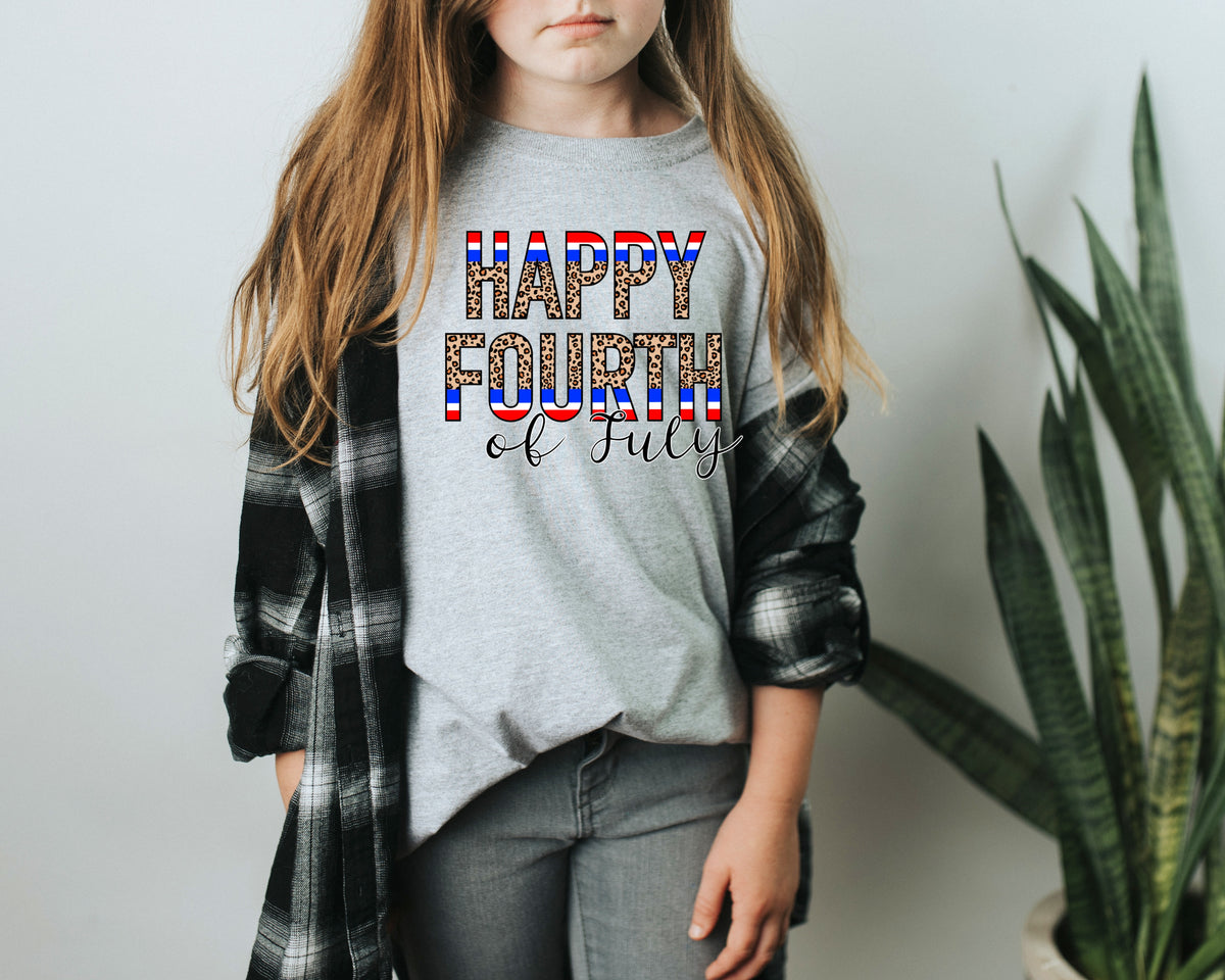 YOUTH Boho Happy Fourth of July HIGH HEAT screen print transfer