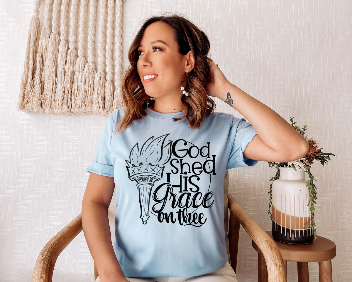 God Shed His grace on thee screen print transfer