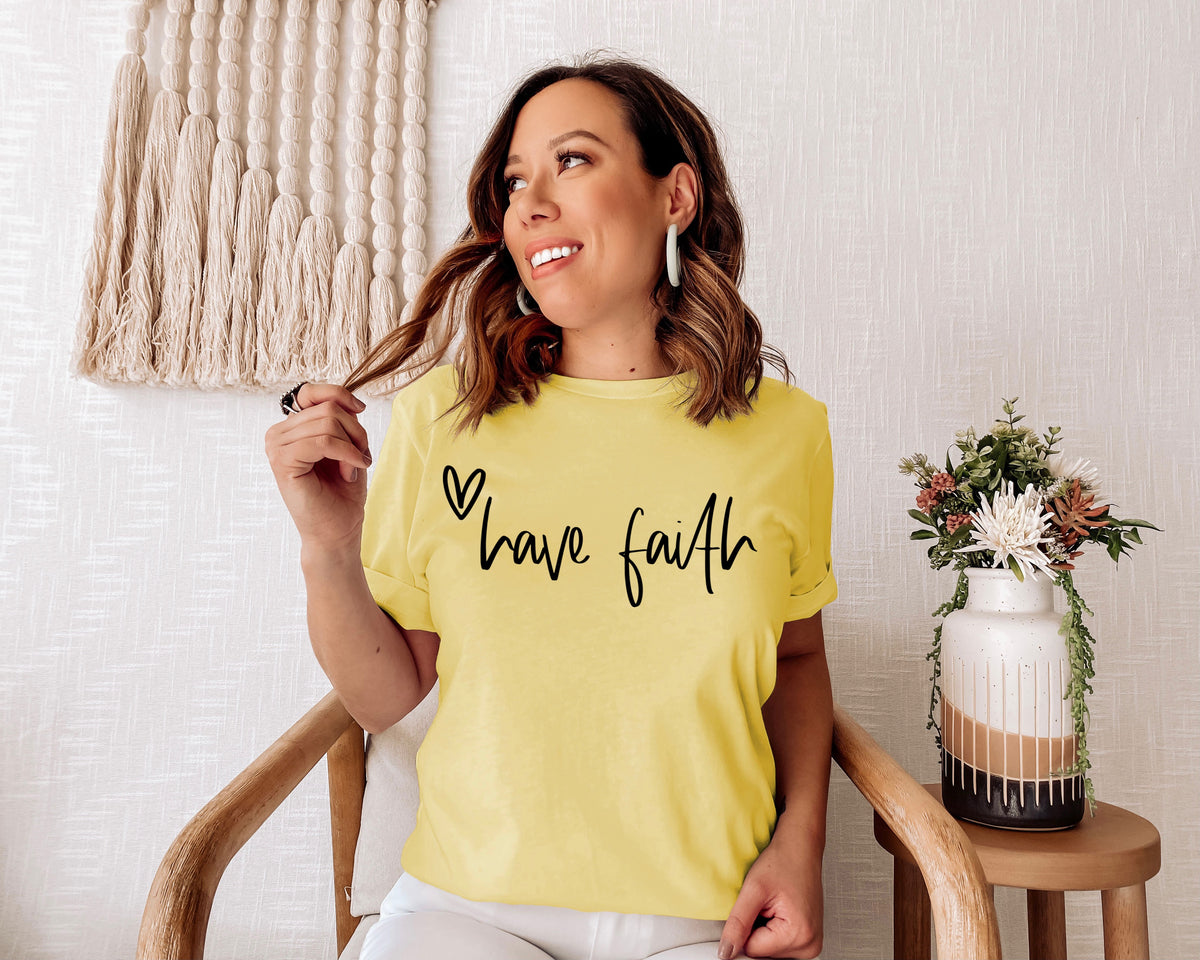 Have faith screen print transfer