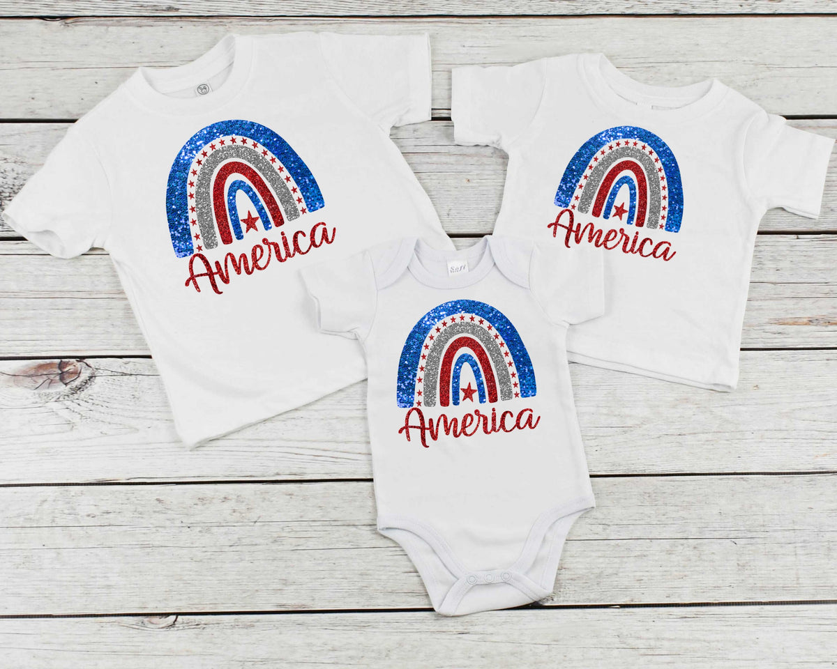 America rainbow INFANT screen print transfers