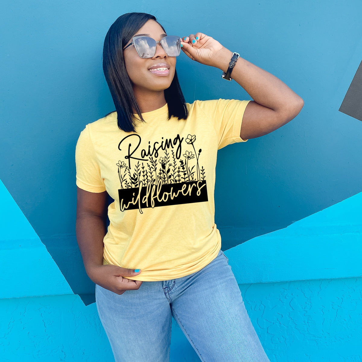 Raising wildflowers screen print transfer