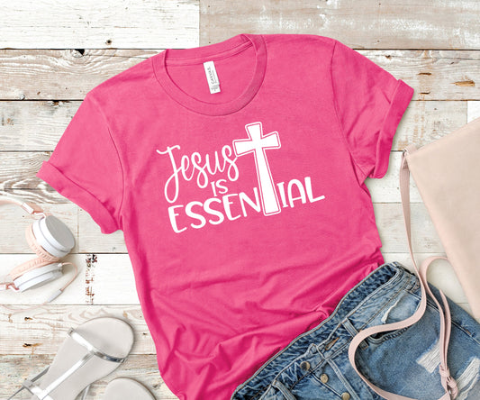 Jesus is essential cross white