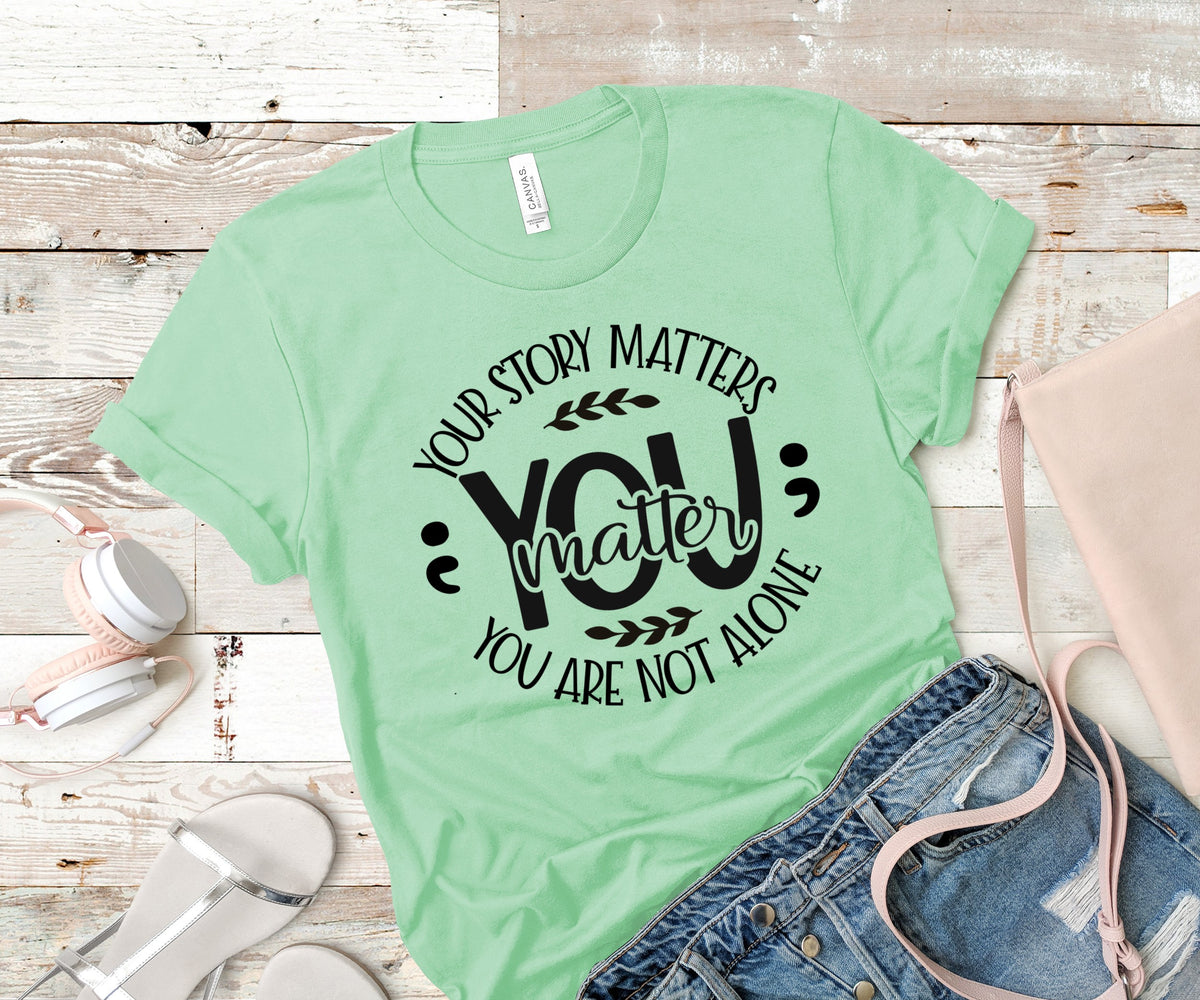 You matter black writing screen print