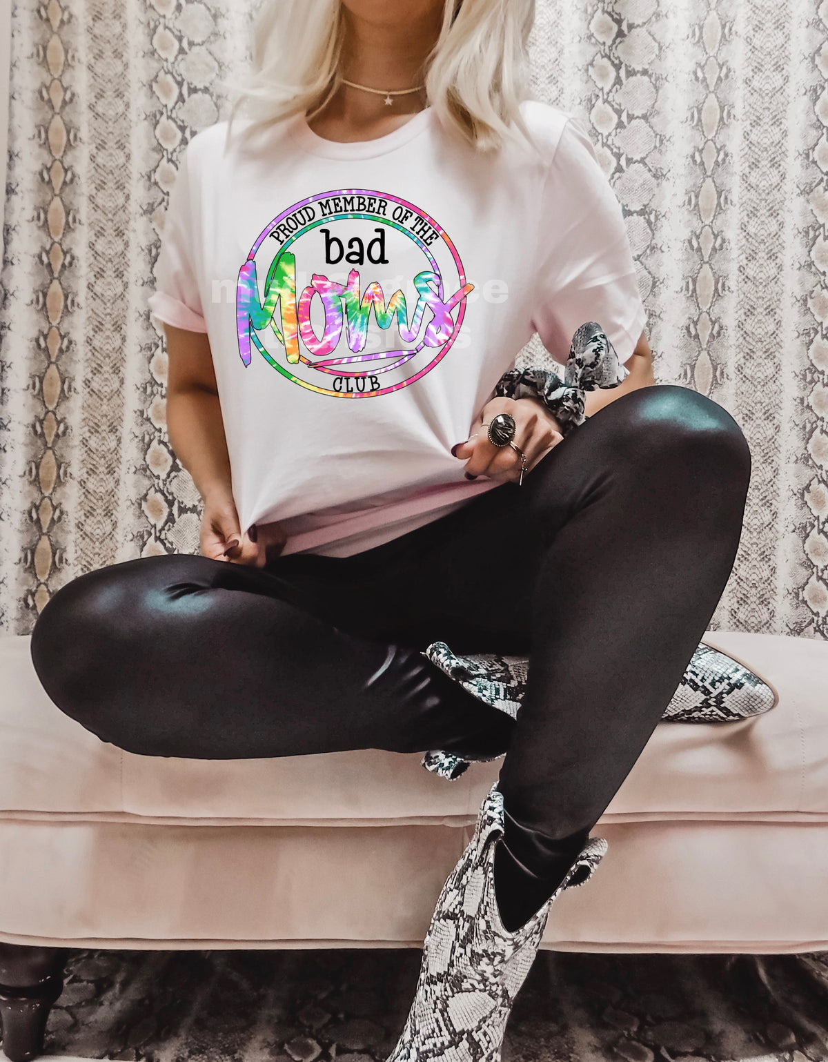 Proud member of the bad moms club TYE DYE HIGH HEAT screen print transfer