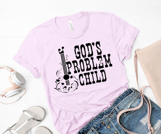 God's problem child screen print transfer RTS