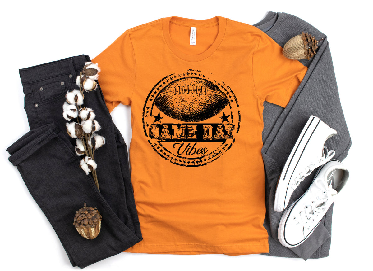 Game day vibes (circle) screen print transfer