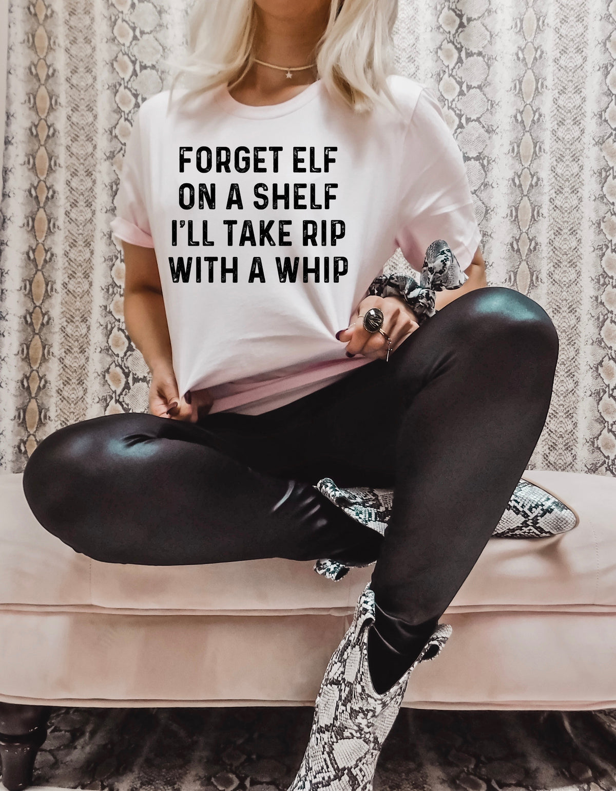 Forget elf on a shelf I'll take Rip with a whip screen print transfer