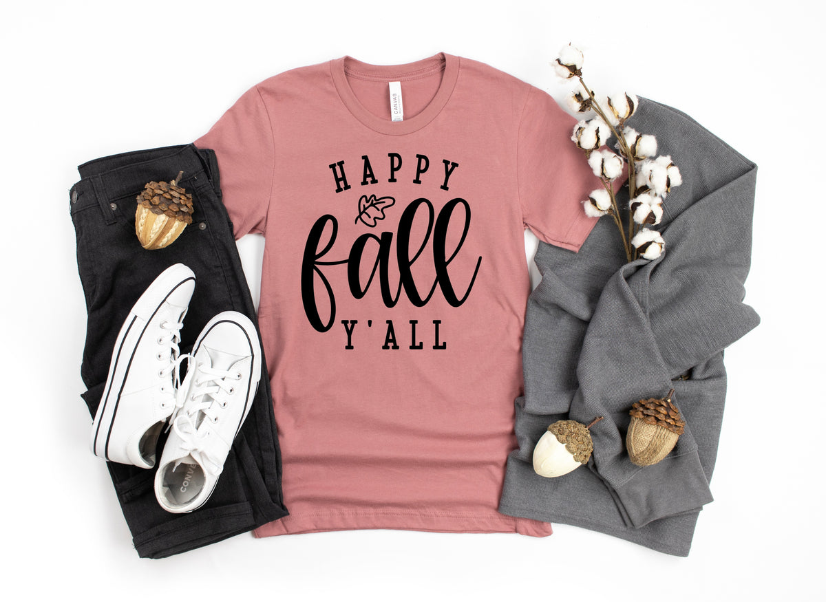 Happy fall y'all screen print transfer