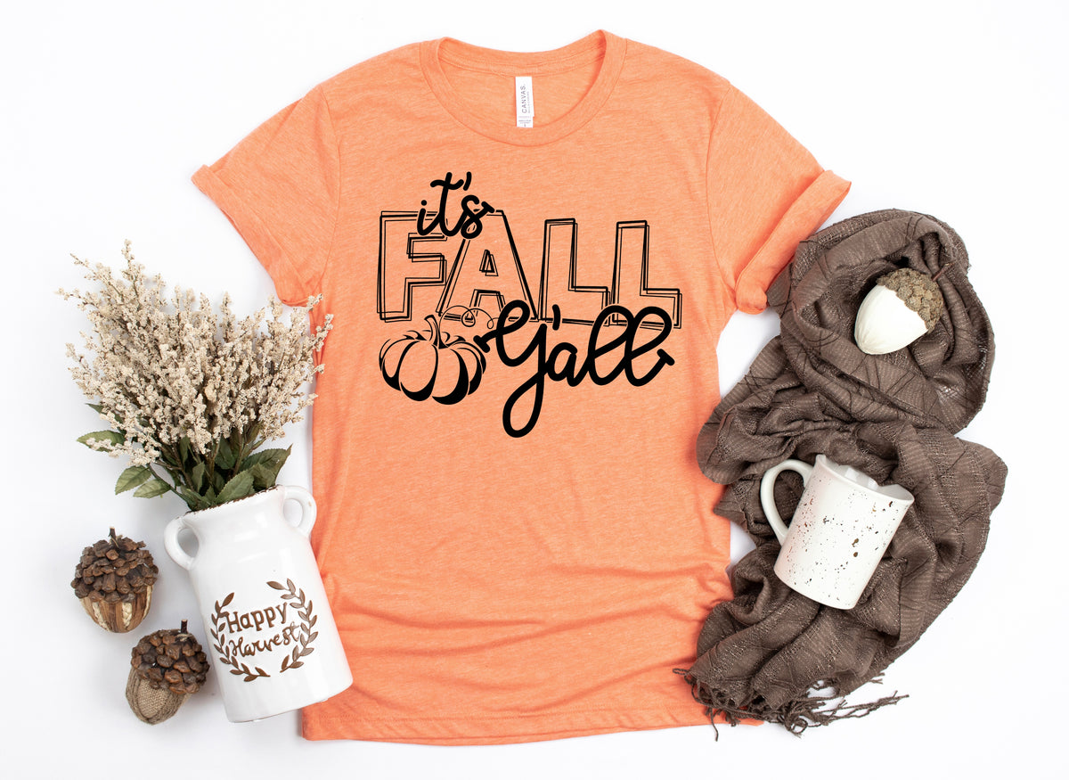 BLACK It's fall y'all screen print transfer