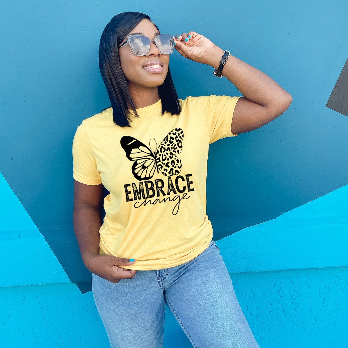 Embrace change screen print transfer