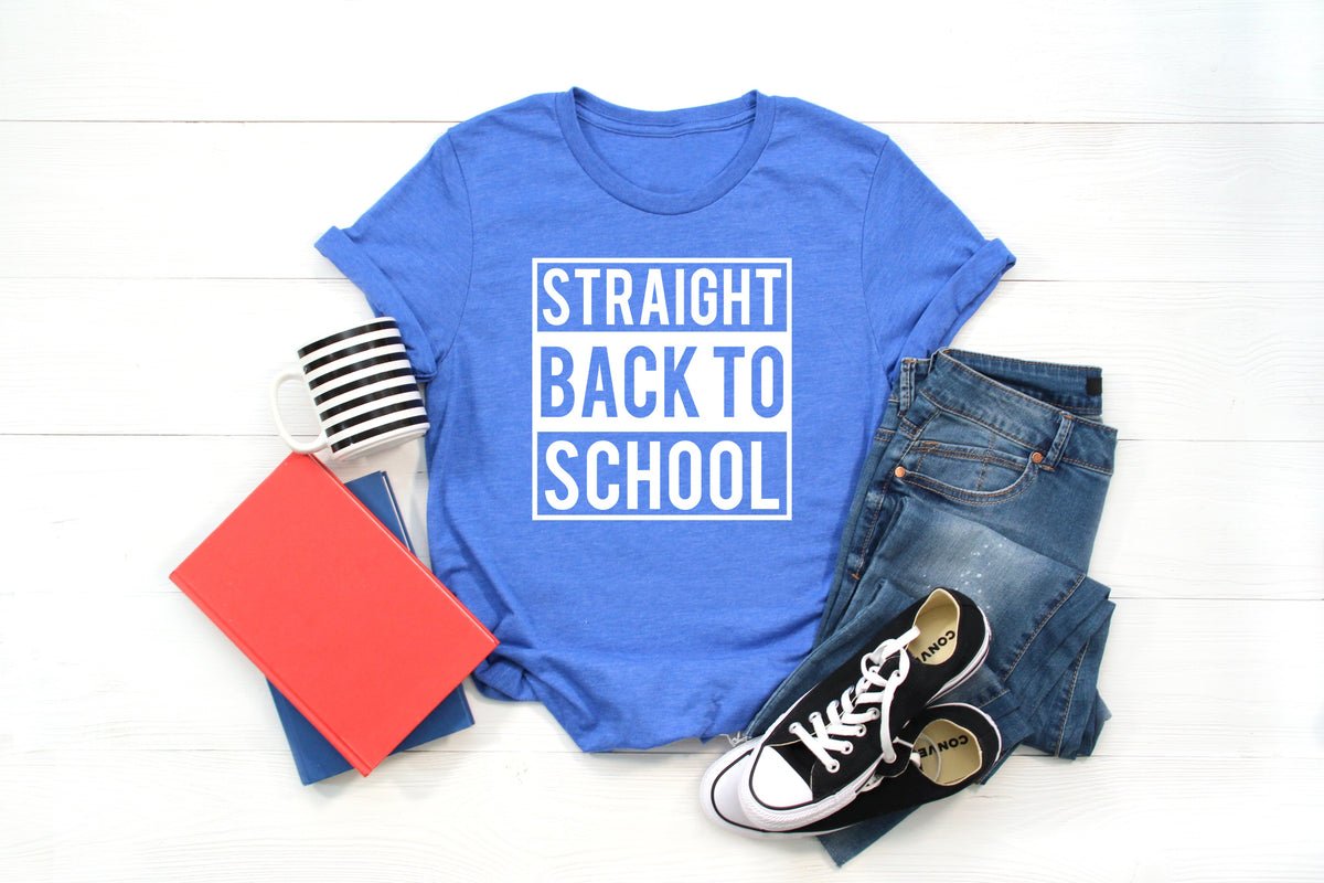 Straight back to school screen print transfer