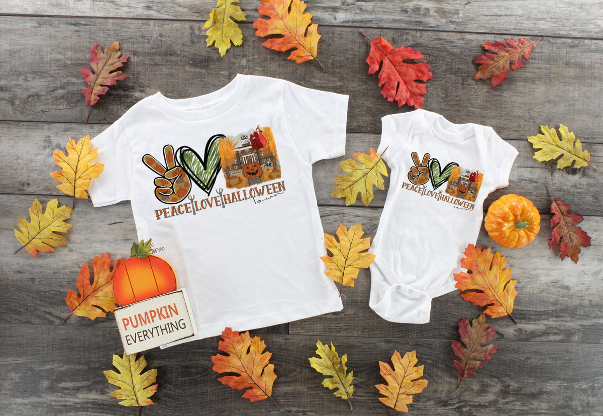 Peace love Halloween YOUTH screen print
