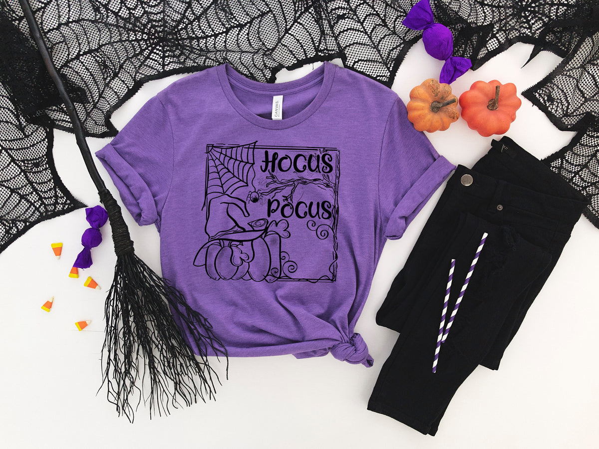 HP (square with pumpkin/witch hat/ spider) screen print transfer