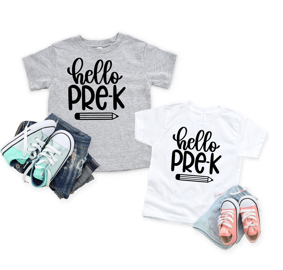 Hello PRE-K screen print transfer