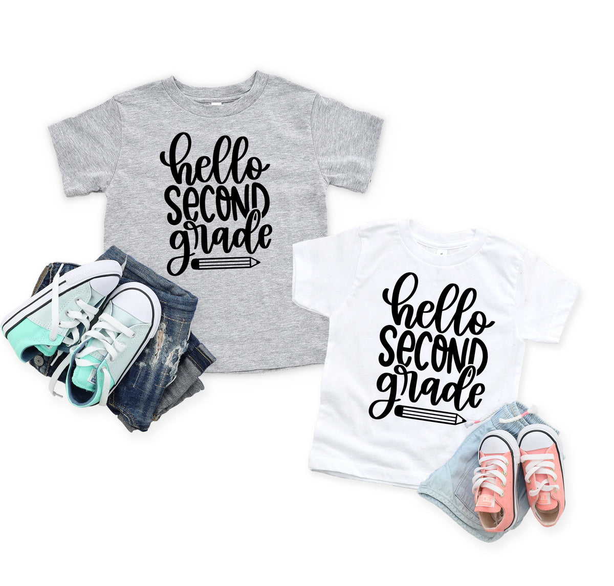 Hello SECOND grade screen print transfer