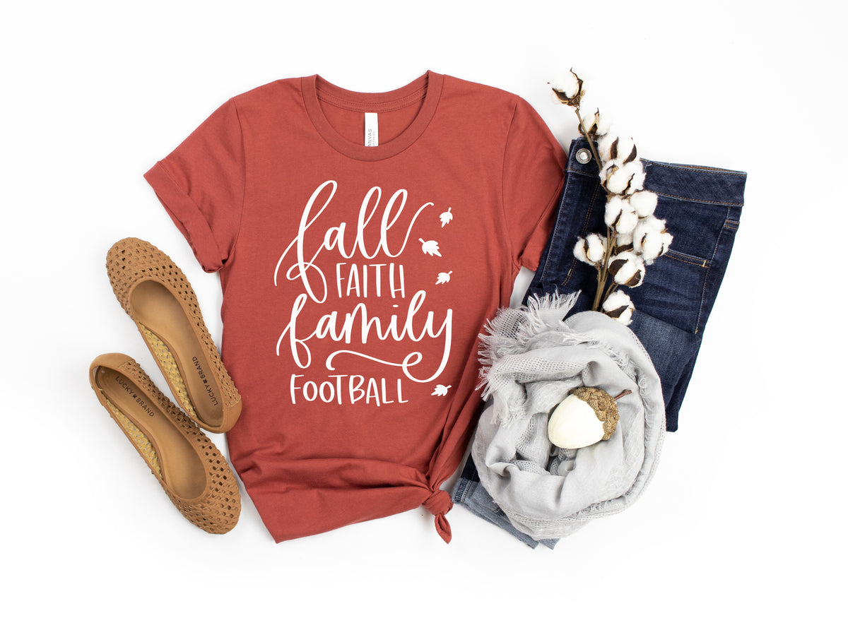 Fall faith family football screen print transfer
