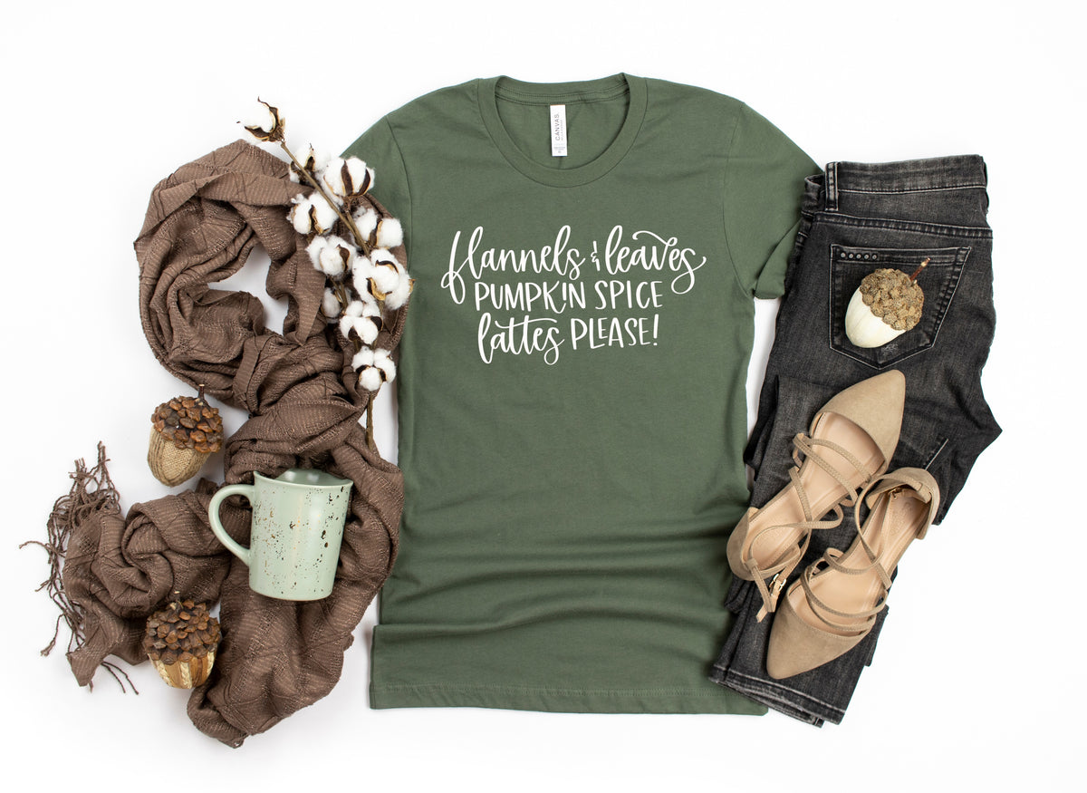 Flannels & leaves pumpkin spice lattes please! Screen print transfer