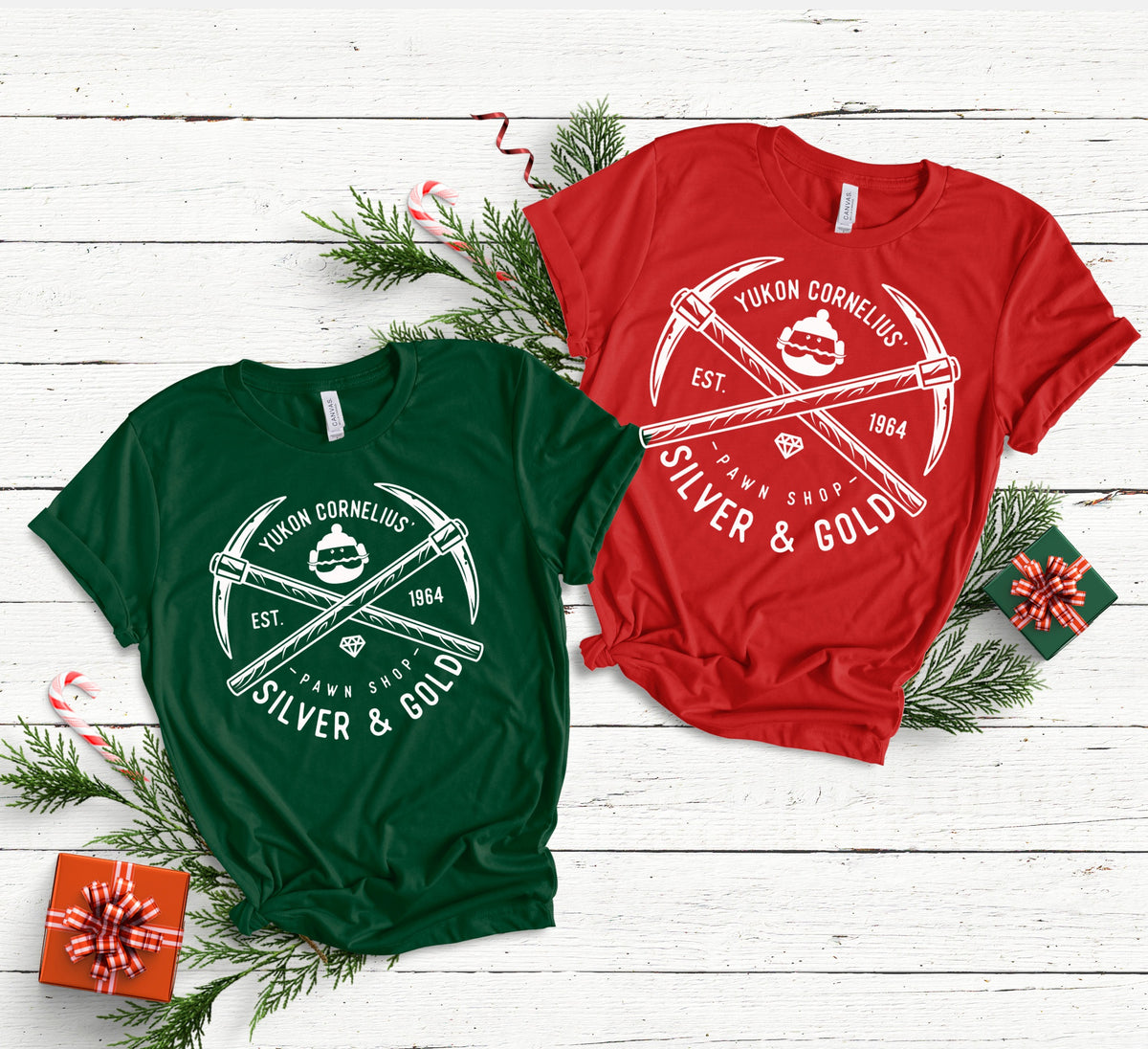 Yukon Cornelius pawn shop screen print transfer