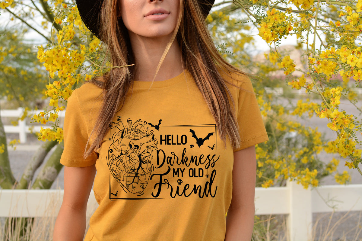 Hello darkness my old friend screen print transfer