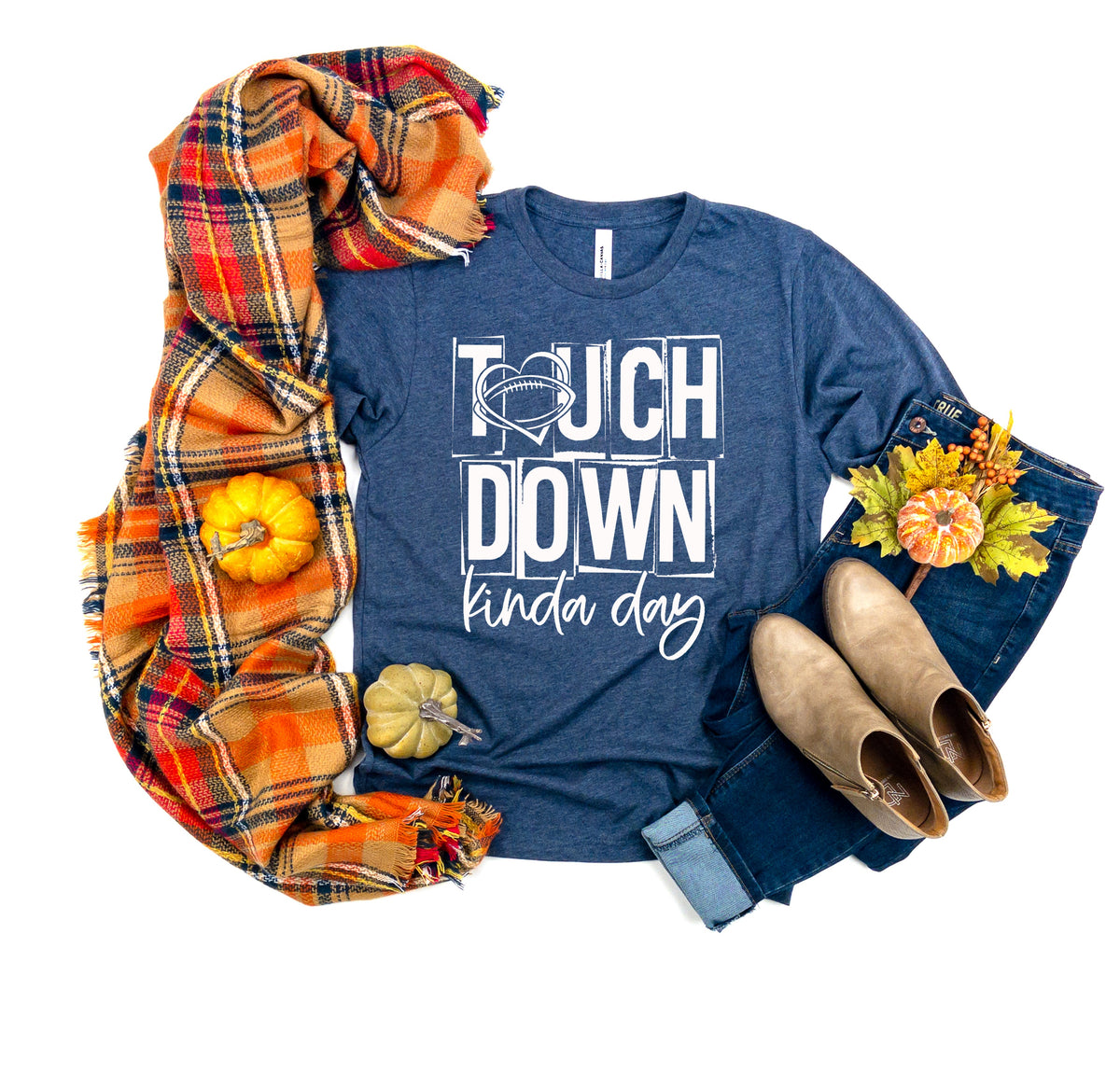 Touch down kinda day WHITE screen print transfer