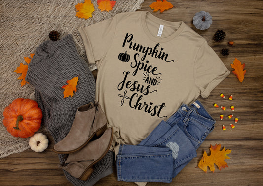 Pumpkin spice and Jesus Christ screen print transfer