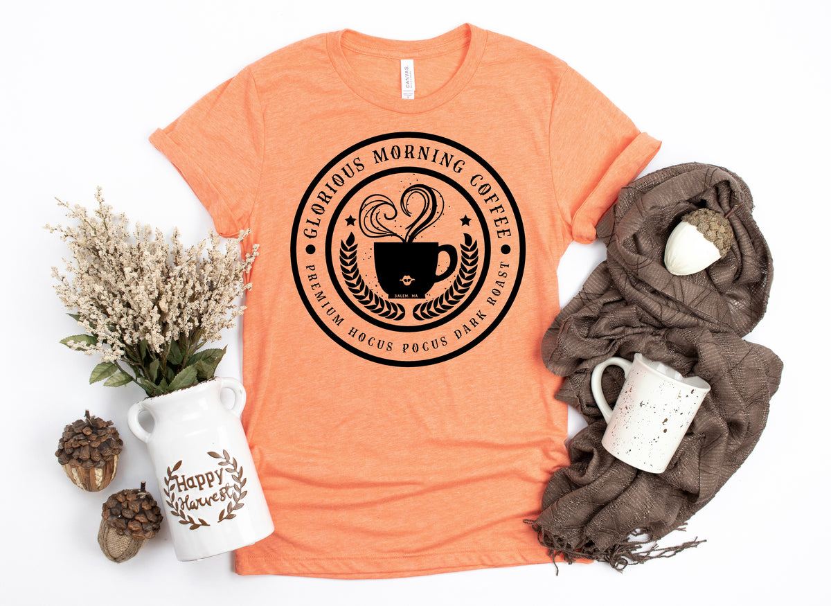 Glorious morning coffee BLACK screen print transfer